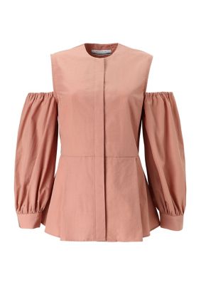 ＜BORDERS at BALCONY (Women)＞ＯＰＥＮ　ＳＨＯＵＬＤＥＲ　ＢＬＯＵＳＥ