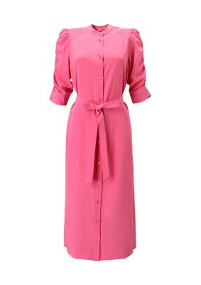 ＜BORDERS at BALCONY (Women)＞ＧＡＴＨＥＲ　ＳＨＯＵＬＤＥＲ　ＳＨＩＲＴ　ＤＲＥＳＳ　ＢＤ２４１１－３Ｅ－５２