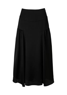 ＜BORDERS at BALCONY (Women)＞ＢＬＡＣＫ　ＦＬＡＲＥ　ＳＫＩＲＴ