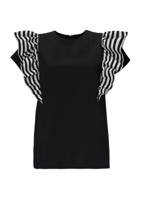 ＲＵＦＦＬＥ ＳＨＯＵＬＤＥＲ ＴＥＥ | BORDERS at BALCONY (Women)/ボーダーズアットバルコニー |  三越伊勢丹オンラインストア・通販【公式】