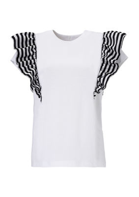 ＲＵＦＦＬＥ ＳＨＯＵＬＤＥＲ ＴＥＥ | BORDERS at BALCONY (Women)/ボーダーズアットバルコニー |  三越伊勢丹オンラインストア・通販【公式】