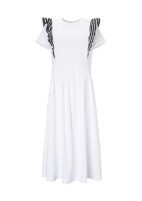 ＜BORDERS at BALCONY (Women)＞ＲＵＦＦＬＥ　ＳＨＯＵＬＤＥＲ　ＴＥＥ　ＤＲＥＳＳ　ＢＤ２４２１－２Ｋ－０３