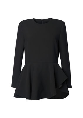 ＜BORDERS at BALCONY (Women)＞ＦＬＡＲＥ　ＰＥＰＬＵＭ　ＴＯＰ　ＢＤ２４２１Ｂ－３Ｎ－６４