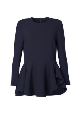 美品☆ボーダーズアットバルコニーペプラムバルーントップTシャツ36 BORDERS ボーダーズアットバルコニー ペプラム TEE 36