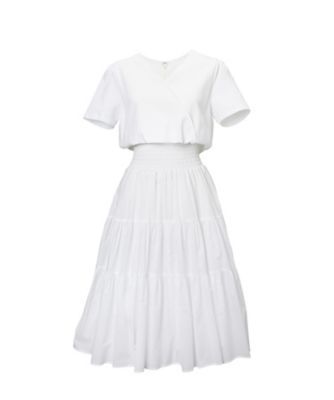 BORDERS at BALCONY (Women)/ボーダーズアットバルコニー ＳＨＩＲＲＩＮＧ　ＣＯＴＴＯＮ　ＤＲＥＳＳ　ＢＤ２５１１ー２Ｋー２１