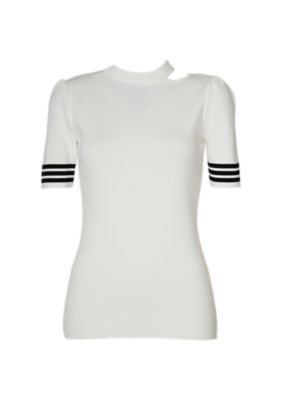 BORDERS at BALCONY (Women)/ボーダーズアットバルコニー ＣＵＴＯＦＦ　ＲＡＹＯＮ　ＫＮＩＴ　ＢＤ２５１１Ｐ－１Ｃ－４２