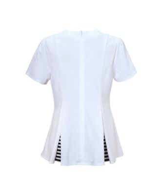 BORDERS BALCONY 伊勢丹FLARED TEE 白　ブラウス　フリル BORDERS BALCONY 伊勢丹FLARED TEE 白ブラウスフリル