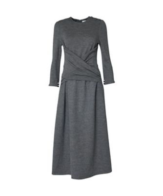 BORDERS at BALCONY (Women)/ボーダーズアットバルコニー WEEKEND CROSS DRESS BD2521ー2Kー23 CHARCOAL G ワンピース・ドレス【三越伊勢丹/公式】