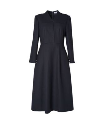 BORDERS at BALCONY (Women)/ボーダーズアットバルコニー WOOL TUCK DRESS BD2521ー3Eー27 NAVY ワンピース・ドレス【三越伊勢丹/公式】