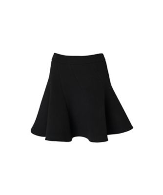 ボーダーズアットバルコニー　ウールフレアミニスカート　ブラック36 BIAS WOOL MINI SKIRT BD2521ー3Hー31