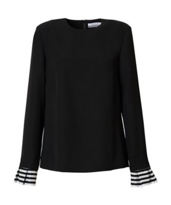 ＜BORDERS at BALCONY (Women)＞ＢＯＲＤＥＲ　ＣＵＦＦ　ＢＬＯＵＳＥ　ＢＤ２５２１Ｂー３Ｃー３６