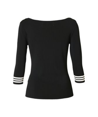 今季新品borders at balcony BOATNECK KNIT 36 BOATNECK KNIT BD2611ー1Bー01 | BORDERS at