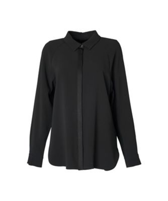 ＜BORDERS at BALCONY (Women)＞ＢＡＣＫ　ＳＡＴＩＮ　ＳＨＩＲＴＳ　ＢＤ２６１１ー３Ｃー３７