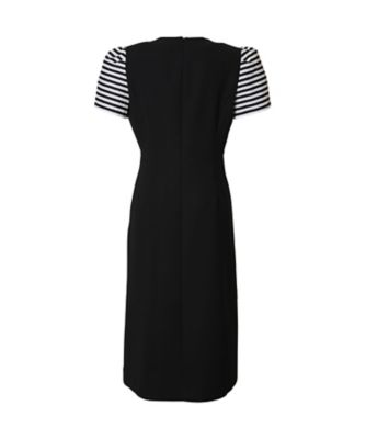 BORDER SLEEVES DRESS BD2611ー3Eー09