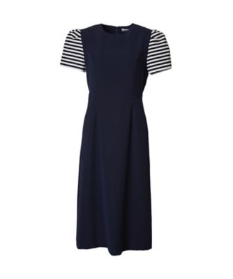 BORDER SLEEVES DRESS BD2611ー3Eー09
