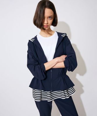 さ*や様 ボーダーズアットバルコニー　ヘリンボーンノーカラーコートS新品 NYLON ZIP HOODIE BD2621ー3Bー06 | BORDERS