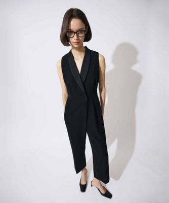 ボーダーズアットバルコニーOPEN COLLAR JUMPSUIT SHAWL COLLAR JUMPSUIT BD2621ー3Rー08