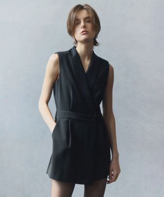 SHAWL COLLAR SHORT JUMPSUIT BD2621ー
