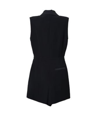 SHAWL COLLAR SHORT JUMPSUIT BD2621ー