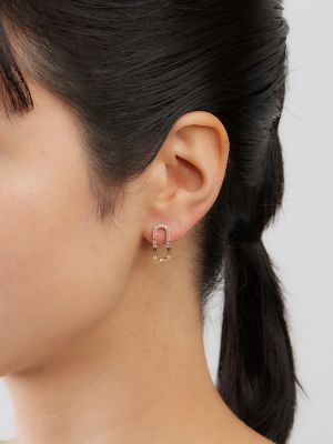 Ｂｅｌｕｇａ　オブロング　アロンジェ　ダイヤモンド　ピアス　※シングル
