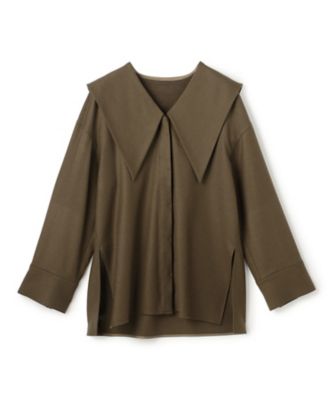 ＜uncrave (Women)＞フランネル　ＢＩＧカラーシャツ　ＢＬＵＶＧＷ０４００