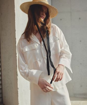 ＜uncrave (Women)＞シルクローン　シャツ　ＢＬＵＶＬＭ０４０５