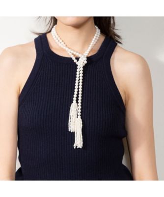 Wタッセルパールネックレス BMNCWTSPRL | Bijou de M