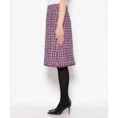 セットアップ対応商品】ラメモールツイードAラインスカート