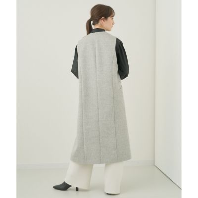 お歳暮ならオンライン アルパカヘリンボンロングジレ | ANAYI/アナイ | 三越伊勢丹 トップス
