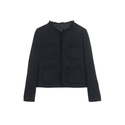 セットアップ対応商品】モノトーンツイードクルー ジャケット | ANAYI