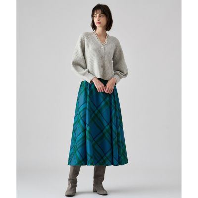 モヘヤチェックタック　スカート