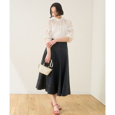 人気アイテムランキング(新品)  デニムライクロングフレア スカート | ANAYI/アナイ | 三越 スカート