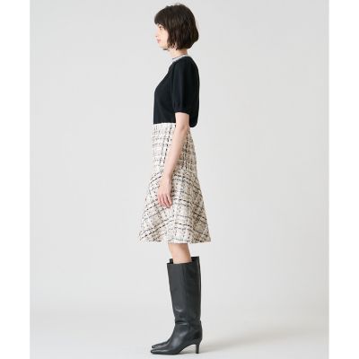 セットアップ対応商品】ラメスラブツイード スカート | ANAYI