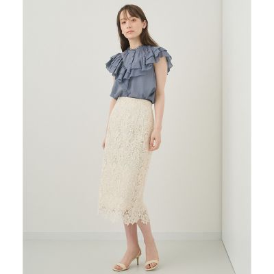 美品 アナイ 強撚ボイルダブルラッフルブラウス 強撚ボイルダブルラッフルブラウス | ANAYI/アナイ | 三越伊勢丹