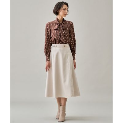 シルクデシンドットプリントボウタイブラウス | ANAYI/アナイ