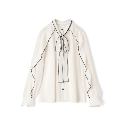 ■モフルン様■極美品 ANAYI アナイ ジョーゼットバイカラータイ付 ブラウス ジョーゼットバイカラータイ付 ブラウス | ANAYI/アナイ | 三越