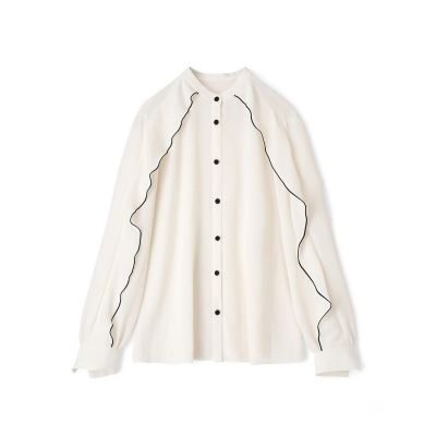 ■極美品 ANAYI アナイ ジョーゼットバイカラータイ付 ブラウス ジョーゼットバイカラータイ付 ブラウス | ANAYI/アナイ | 三越