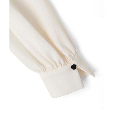 ■極美品 ANAYI アナイ ジョーゼットバイカラータイ付 ブラウス ジョーゼットバイカラータイ付 ブラウス | ANAYI/アナイ | 三越