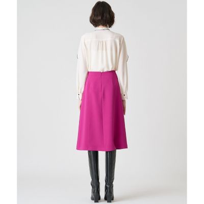 ■極美品 ANAYI アナイ ジョーゼットバイカラータイ付 ブラウス ジョーゼットバイカラータイ付 ブラウス | ANAYI/アナイ | 三越