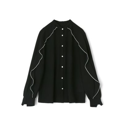 ■極美品 ANAYI アナイ ジョーゼットバイカラータイ付 ブラウス ジョーゼットバイカラータイ付 ブラウス | ANAYI/アナイ | 三越