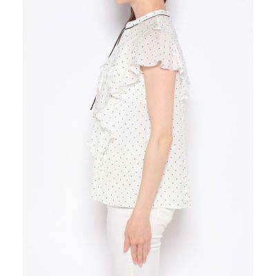 ドットスパンローンラッフルブラウス | ANAYI/アナイ | 三越伊勢丹