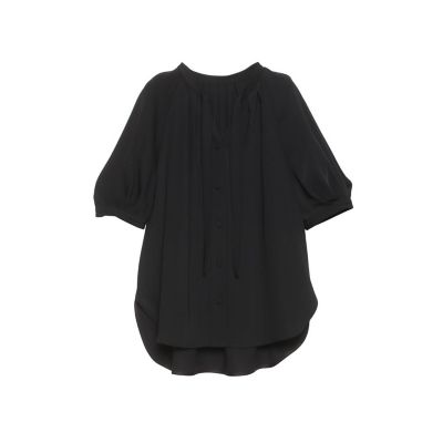 極美品✨ANAYI トロミドライサテンステッチボウブラウス　ボウタイ　36 極美品✨ANAYI トロミドライサテンステッチボウブラウス