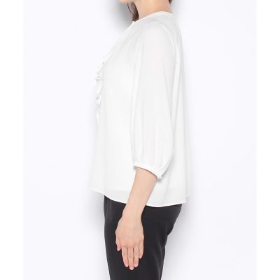 ANAYI バックサテンラッフル　ブラウス ANAYI（アナイ）の「バックサテンラッフル ブラウス（シャツ