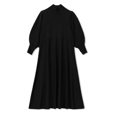 ANAYI 22AW メリノウールパフスリーブワンピース　インナー付　ウール ANAYI 22AW メリノウールパフスリーブワンピース インナー付