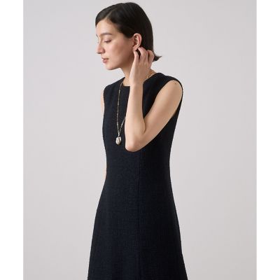 セットアップ対応商品】モノトーンツイードフレア ワンピース | ANAYI  