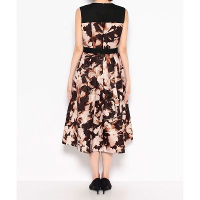 ANAYI ビッグフラワープリントAラインワンピース