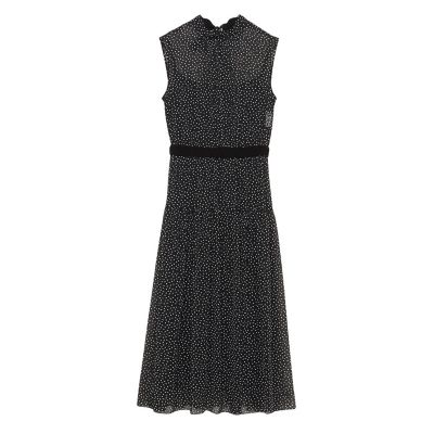 ANAYI シフォンドット ティアードワンピース 36
