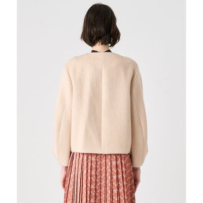 アルパカヘリンボンショートコート