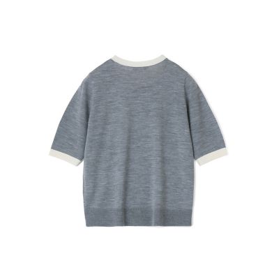 ANAYI アナイ グラデーションパールクルーネックプルオーバー 38 ウール ANAYI（アナイ）の「グラデーションパールクルーネックプル