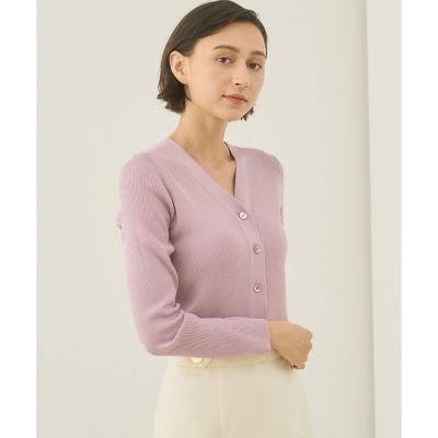 ウールシルクリブVネック カーディガン | ANAYI/アナイ | 三越伊勢丹